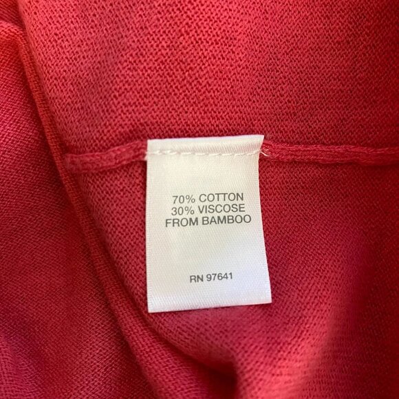 J. Jill Long Sleeve Bamboo Lightweight Knit Cardigan Sweater Women's Medium Pink - Picture 8 of 8